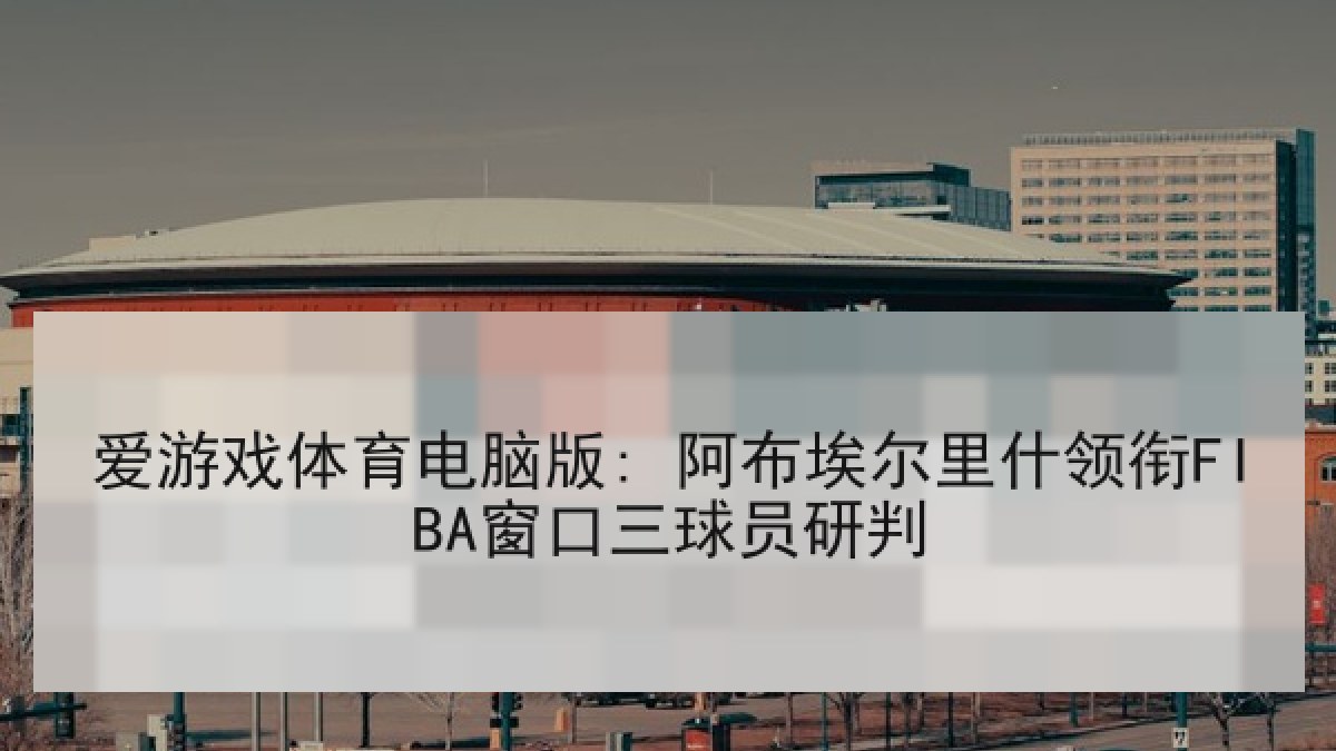 爱游戏体育电脑版: 阿布埃尔里什领衔FIBA窗口三球员研判